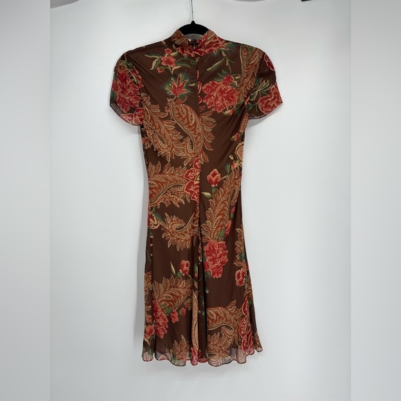Ralph Lauren Collection Vintage 90s Runway Mini Dress Silk Slip Chinese Qipao 4 - Picture 14 of 16